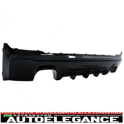 paraurti posteriore spoiler mantovana diffusore doppia uscita adatto per bmw serie 2 f22 f23 (2013-) m performance design brillante edizione nera
