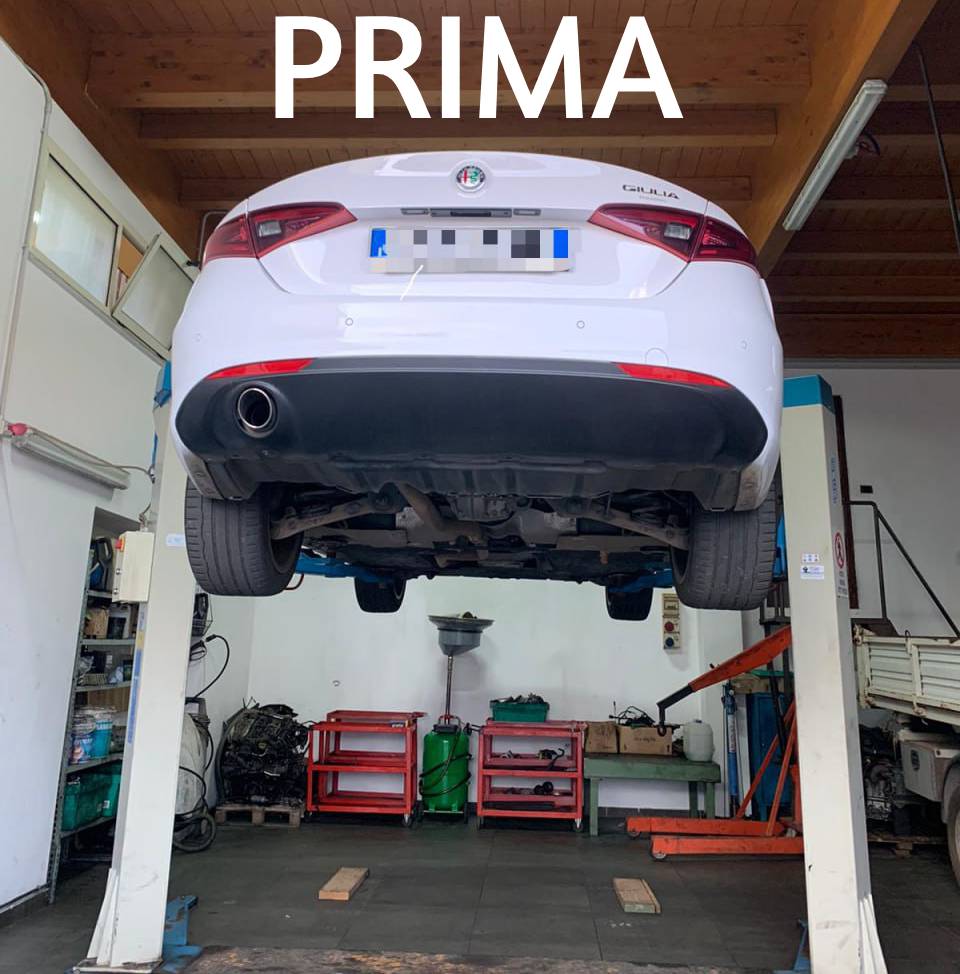 DIFFUSORE ADATTO PER ALFA ROMEO GIULIA LOOK VELOCE OPACO + TERMINALI CROMATI