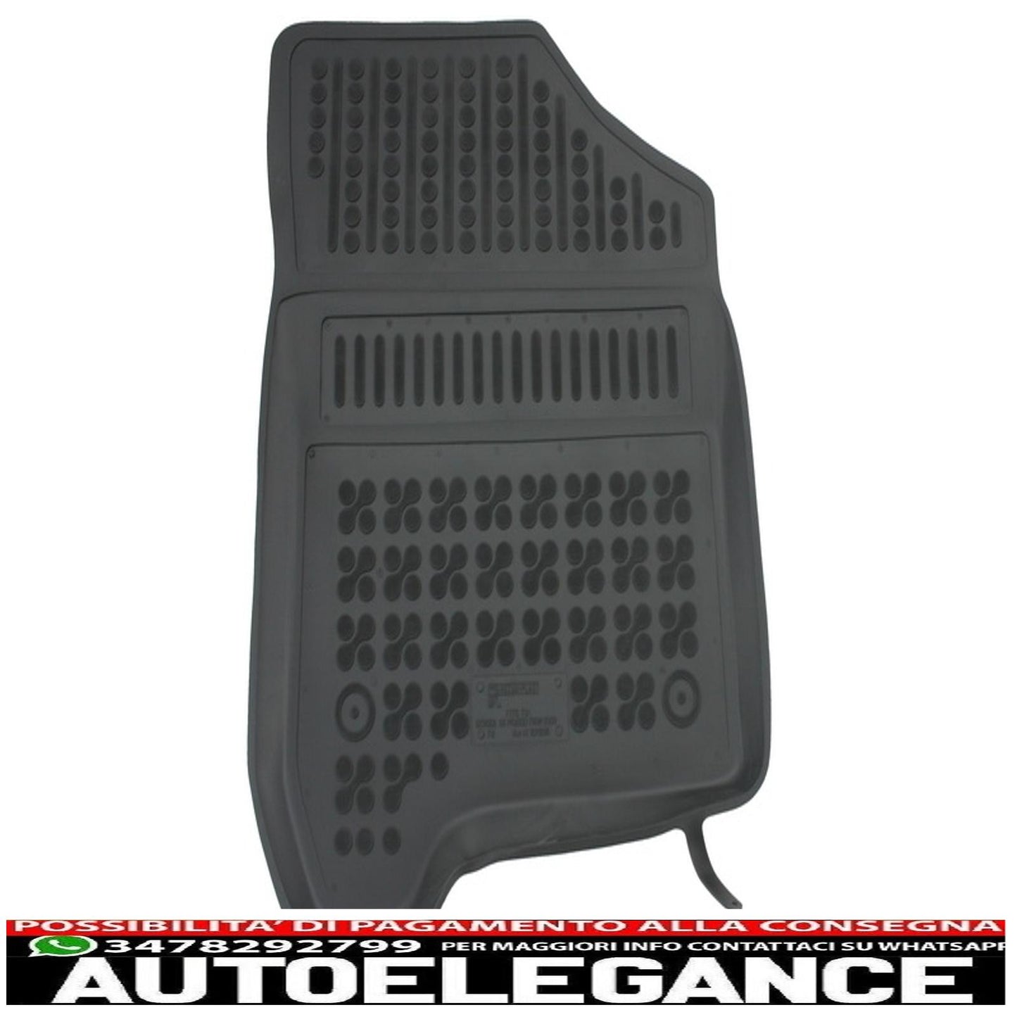 Black rubber mat suitable for citroen c3 picasso (2009-2016)