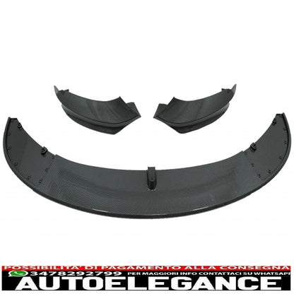 spoiler anteriore con diffusore adatto per bmw serie 4 f32 coupe f33 cabrio f36 grand coupe (2013-03.2019) rivestimento in pellicola di carbonio con design m-performance