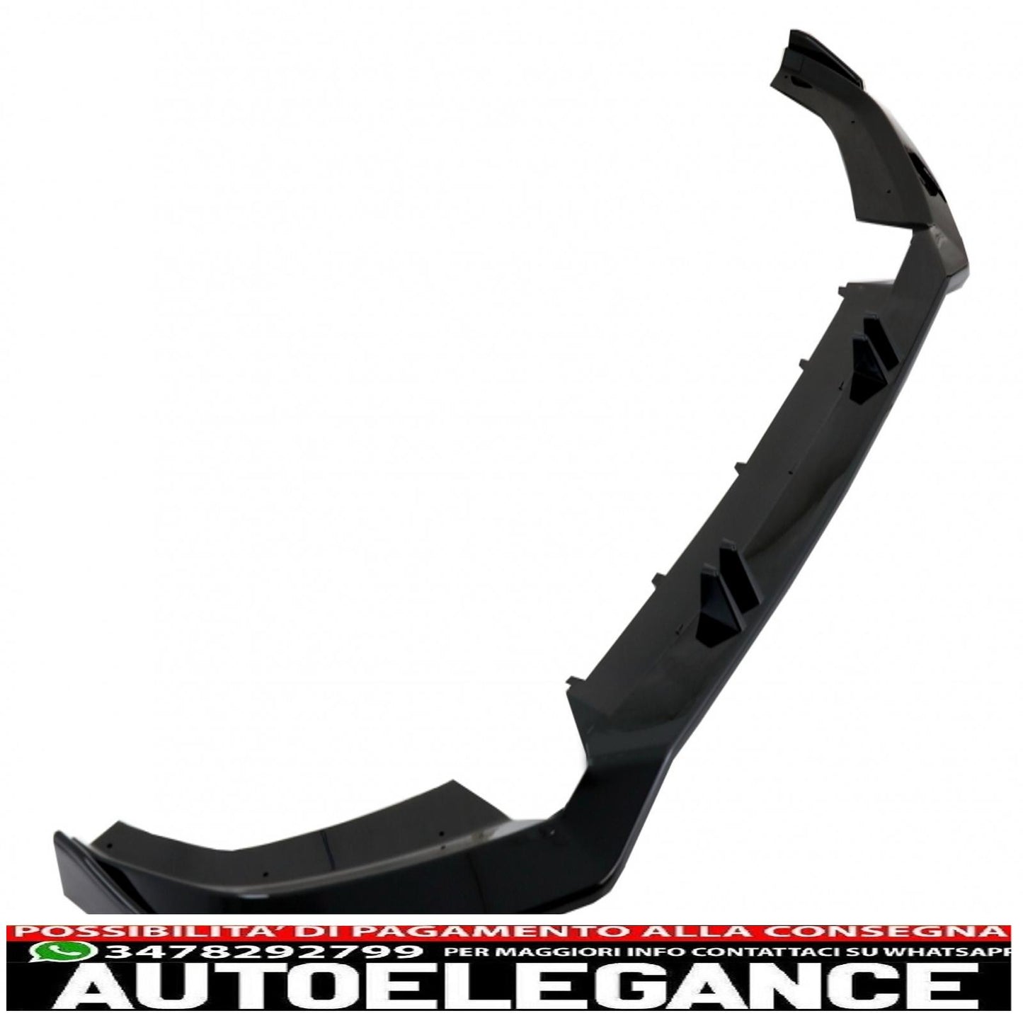 Front bumper additional spoiler suitable for audi a4 b9 8w (2016-2018) piano black RS4 design 