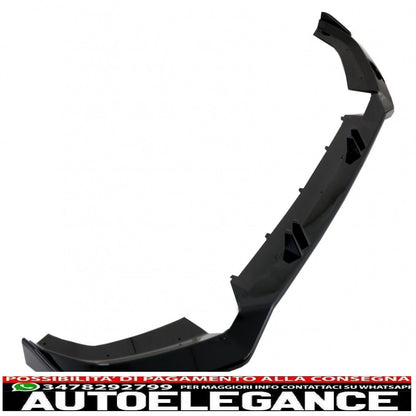 Front bumper additional spoiler suitable for audi a4 b9 8w (2016-2018) piano black RS4 design 