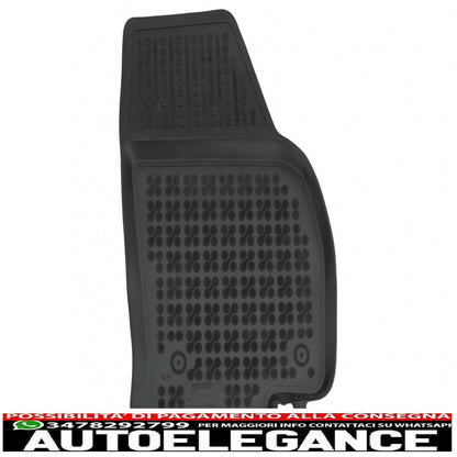 Black rubber mat suitable for VW Polo VI 2017+