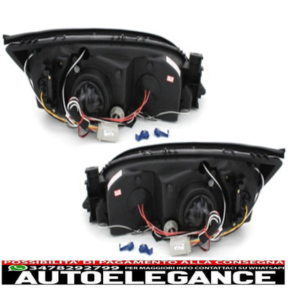 Angel Eyes Headlights suitable for Ford Mondeo MK3 (2000-2007) Black 