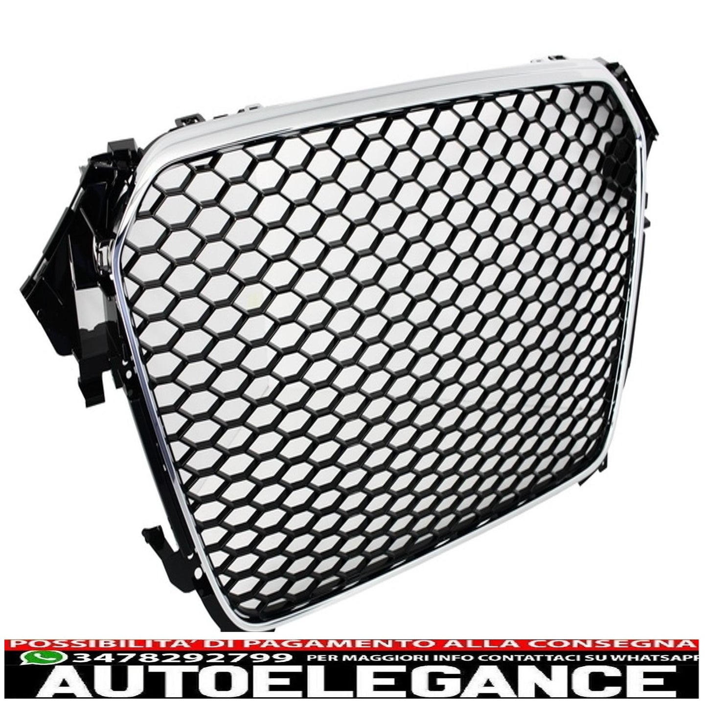 montaggio griglia centrale con mantovana paraurti posteriore diffusore d'aria e finali marmitta adatto per audi a4 b8 facelift (2012-2015) limousine/avant rs design