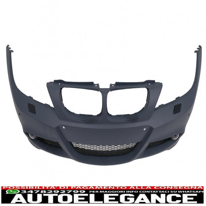 front bumper suitable for bmw 3 series e90 sedan e91 touring lci (2008-2011) m-technik design with pdc 