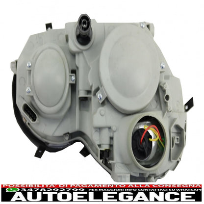 Angel eye headlights suitable for mercedes c class w203 (2000-2007) left side black 