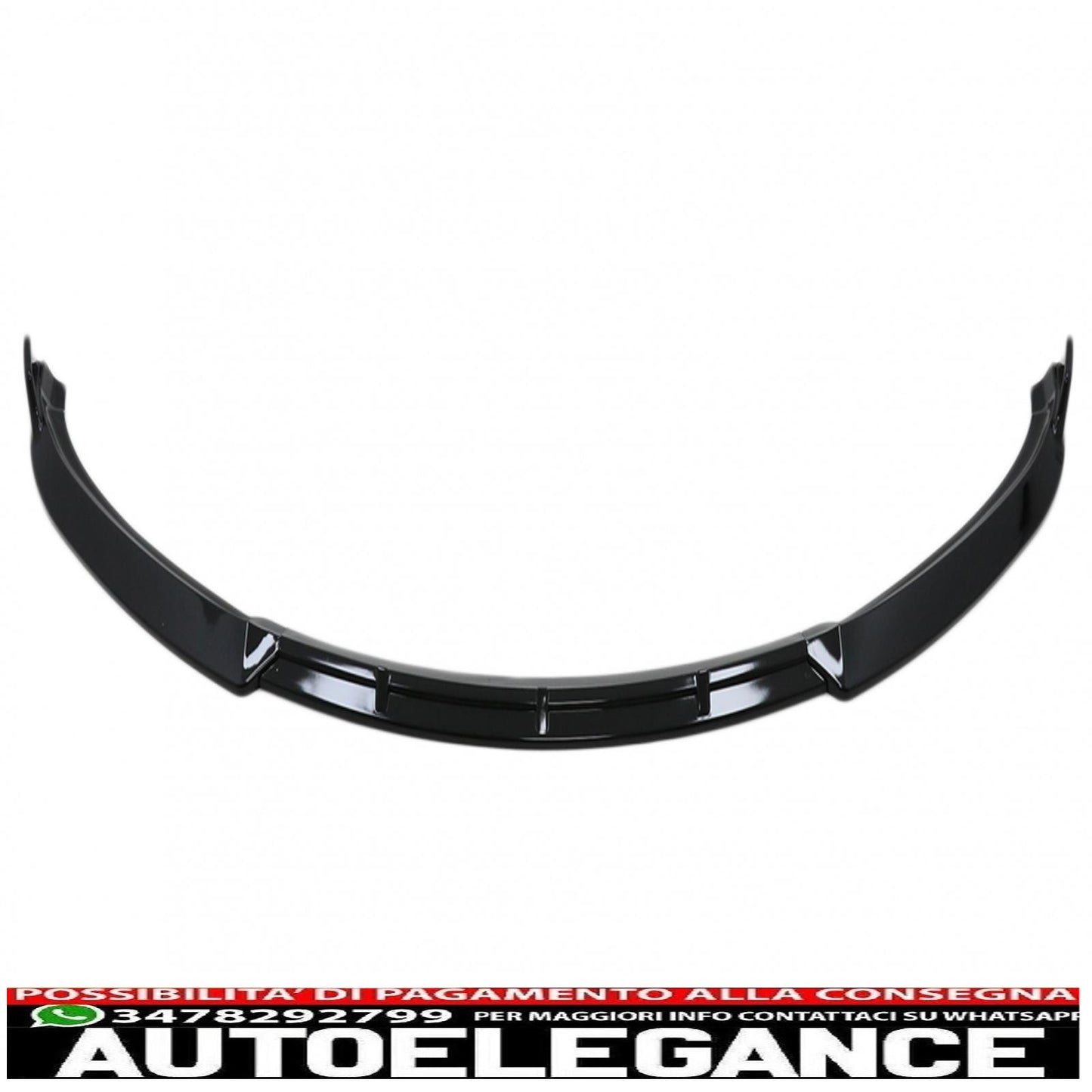 Front Bumper Spoiler Add-on Fit For Tesla Model S (2012-2015) 5 Door Liftback Sedan Piano Black