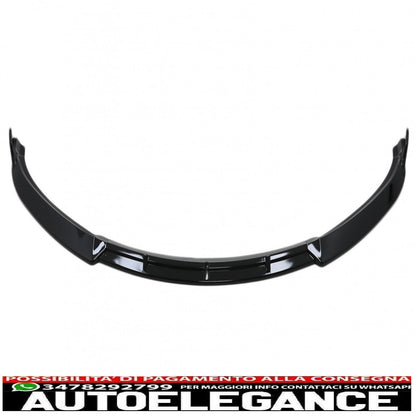 Front Bumper Spoiler Add-on Fit For Tesla Model S (2012-2015) 5 Door Liftback Sedan Piano Black