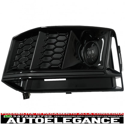 lower grill bumper covers ACC side grills suitable for audi a4 b9 s-line sedan avant (2016-2018) rs4 design black edition