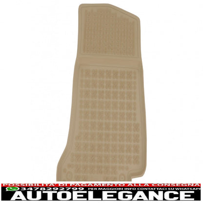 Tappetino in gomma beige adatto per mercedes classe c w205 limousine s205 station wagon (2014-)
