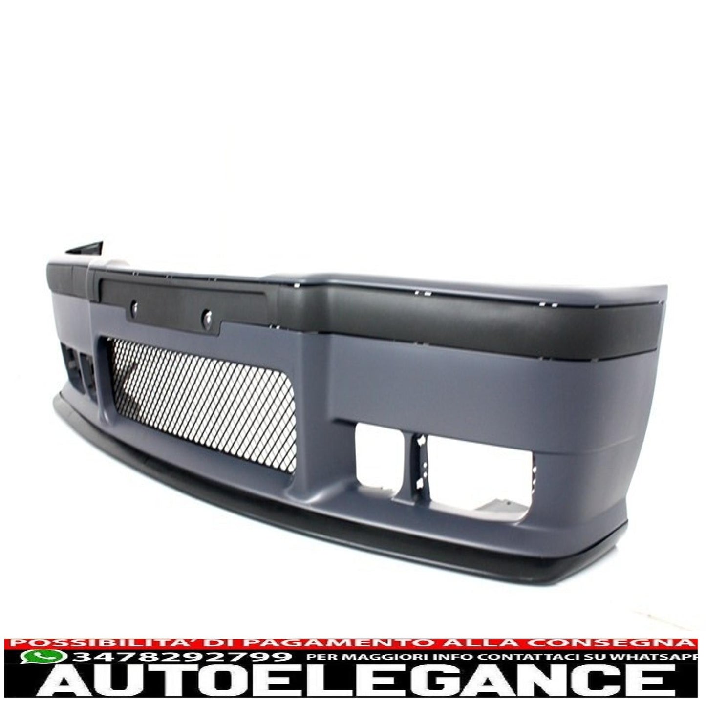 paraurti anteriore adatto per bmw 3er e36 (1992-1998) design m3 con fendinebbia fumé