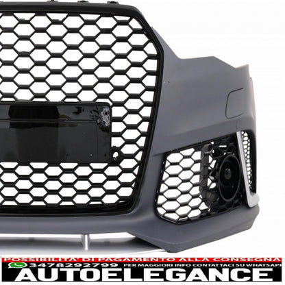 front bumper with additional spoiler suitable for audi a6 c7 4g (2011-2015) rs6 design 