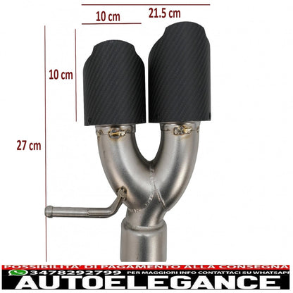 terminali di scarico in fibra di carbonio adatti per land rover range rover e suv finitura opaca ingresso 8 cm