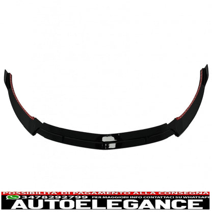 Front bumper lip suitable for mercedes e class w213 s213 c238 a238 facelift (2020-up) piano black