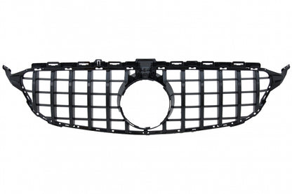 GRIGLIA ADATTA PER MERCEDES CLASSE C W205 2015-2018 NERO LUCIDO SENZA CAMERA GT