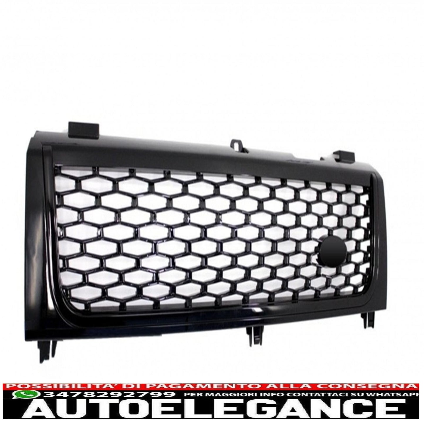 central grille with side vents suitable for land rover vogue iii l322 (2002-2005) all black autobiography supercharged edition
