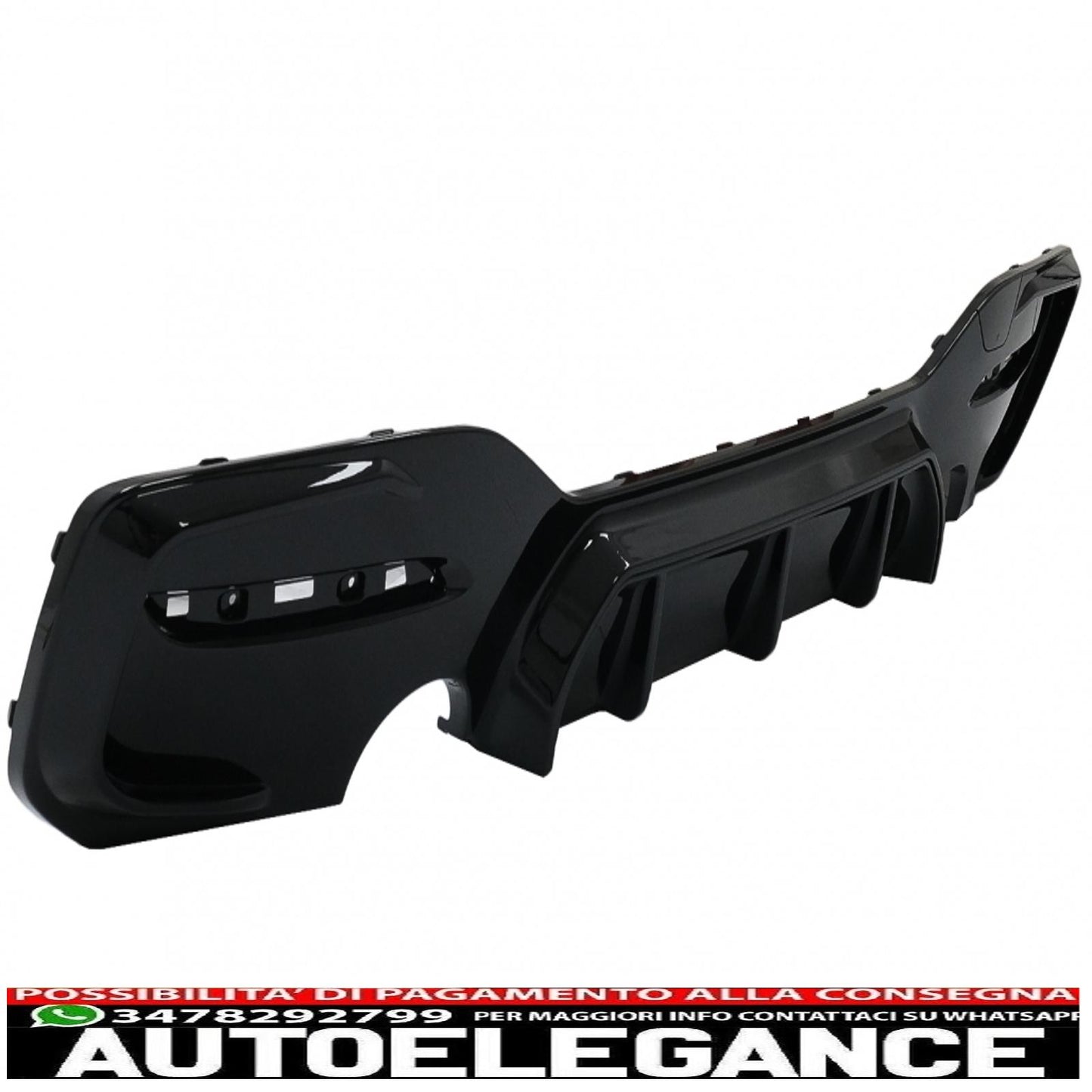 Spoiler per paraurti anteriore adatto per BMW Serie 1 F20 F21 LCI (2015-2019) con paraurti posteriore spoiler mantovana diffusore e estensioni minigonne laterali Hatchback M Sport Piano Black