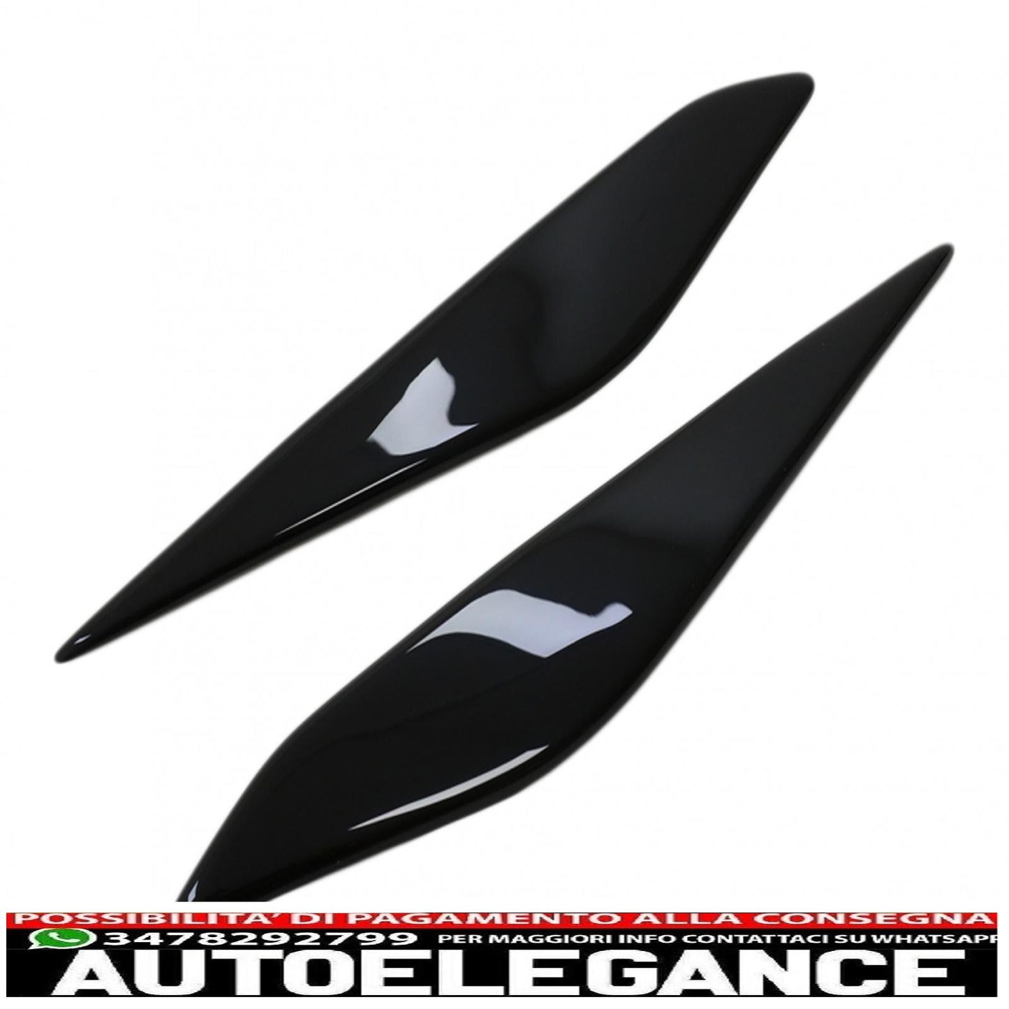 headlights eyebrows suitable for ford fiesta mk8 (2017-2021) piano black 