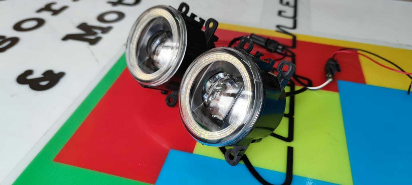 FIAT PANDA III 2012-2019 FARETTI FENDINEBBIA LED CREE 8000LM BIANCO ANGEL EYES