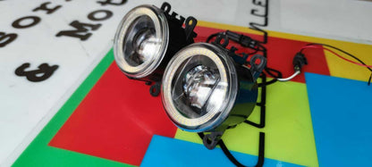 FIAT PANDA III 2012-2019 FARETTI FENDINEBBIA LED CREE 8000LM BIANCO ANGEL EYES