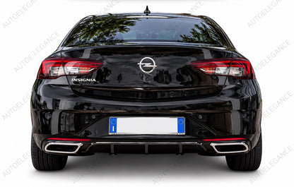 👉0435 DIFFUSORE POSTERIORE ADATTO PER OPEL INSIGNIA B 2018+ LOOK NERO LUCIDO👈