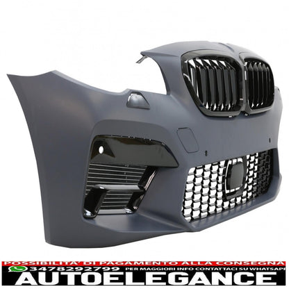 front bumper with center grills suitable for bmw 5 series f10 f11 (2011-2017) m5 style 2020 