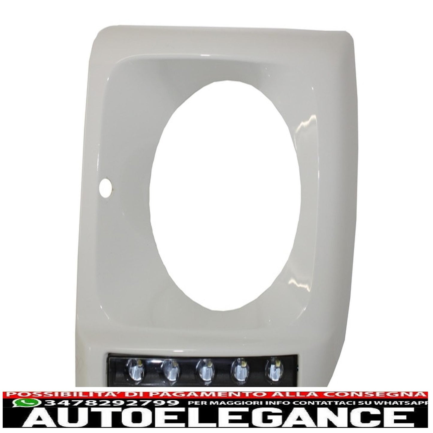 Copri fari bianchi con led drl luci di marcia diurna adatti per mercedes classe g w463 (1989-2012) design g65 AUTOELEGANCERICAMBI
