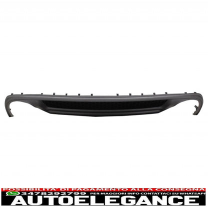 Diffusore d'aria con mantovana per paraurti posteriore adatto per audi a4 b8 facelift limousine/avant (2012-2015) con terminali di scarico terminali di scarico solo design s-line paraurti standard