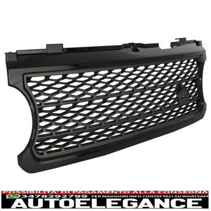 central grille and side vents assembly suitable for land rover vogue iii l322 (2006-2009) black grey autobiography supercharged edition