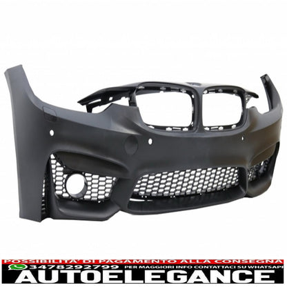 paraurti anteriore con minigonne laterali adatto per bmw serie 3 f30 f31 non lci e lci (2011-2018) m3 sport evo design