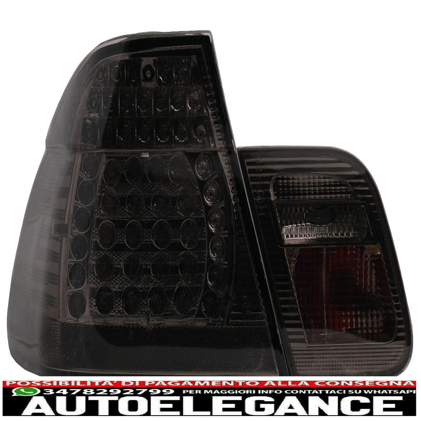 led rear lights suitable for bmw 3 series e46 limousine 4d (09.2001-03.2005) smoke