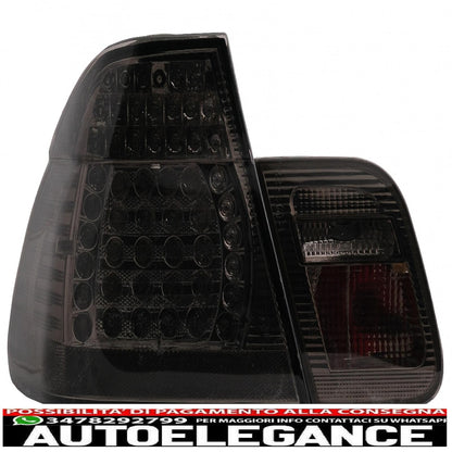 led rear lights suitable for bmw 3 series e46 limousine 4d (09.2001-03.2005) smoke