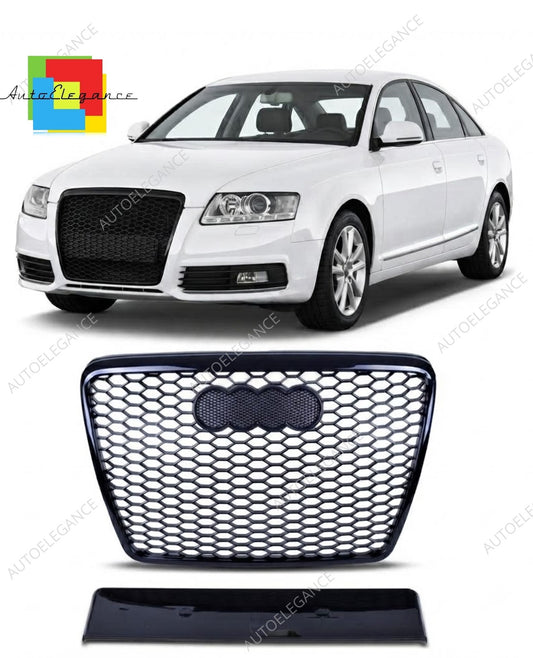 👉Griglia anteriore lucida nera adatta per Audi A6 C6 4F Facelift 2008-2011👈
