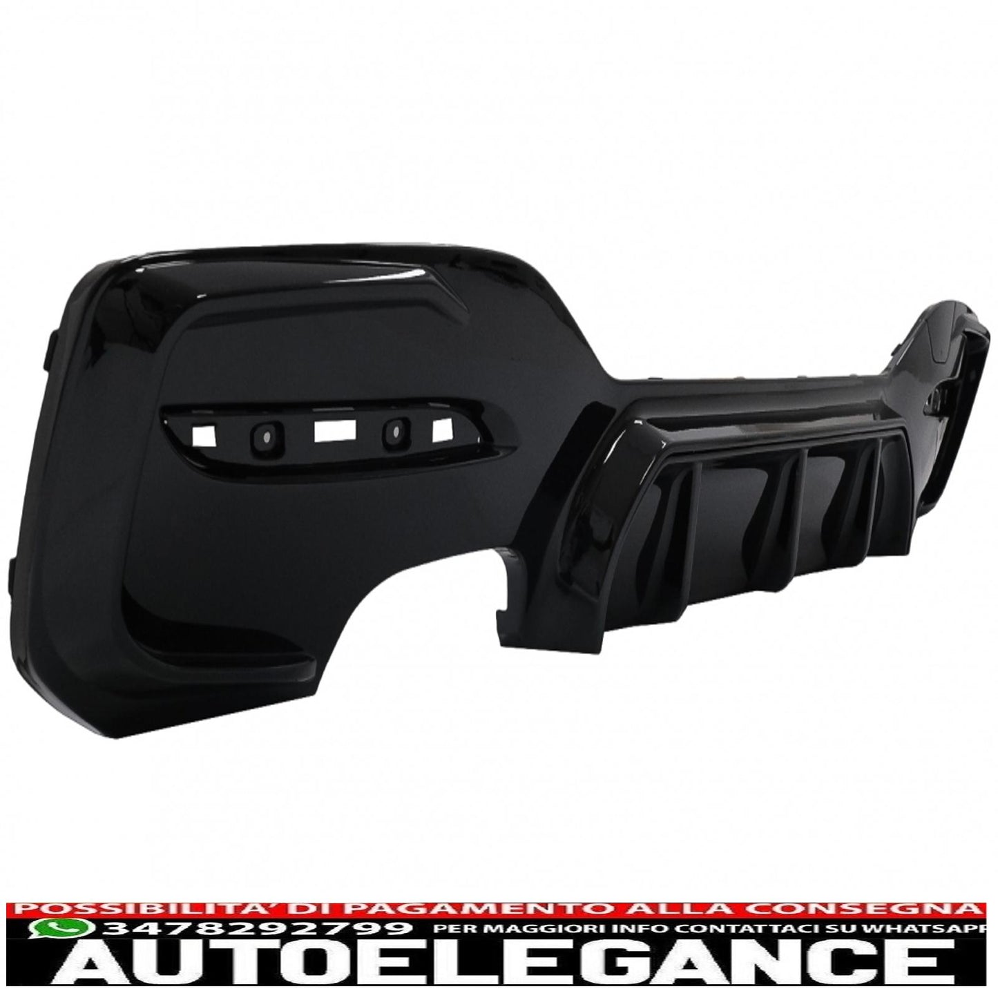 Spoiler per paraurti anteriore adatto per BMW Serie 1 F20 F21 LCI (2015-2019) con paraurti posteriore spoiler mantovana diffusore e estensioni minigonne laterali Hatchback M Sport Piano Black