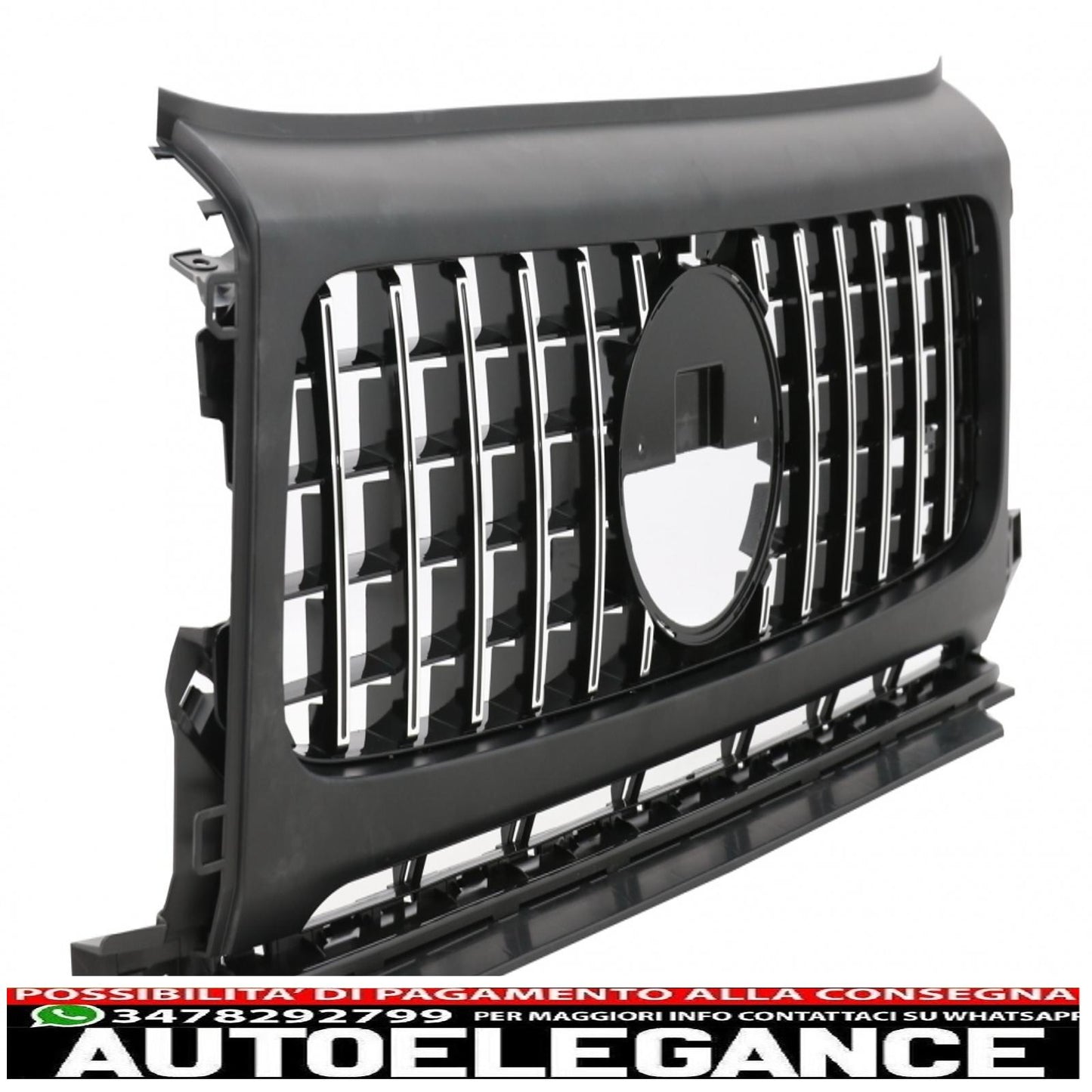 griglia anteriore con coperture dei fari adatta per mercedes classe g w464 w463a g63 amg (06.2018-up) gt-r design panamericana