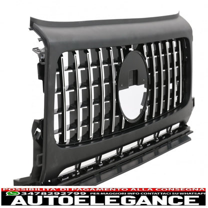 griglia anteriore con coperture dei fari adatta per mercedes classe g w464 w463a g63 amg (06.2018-up) gt-r design panamericana