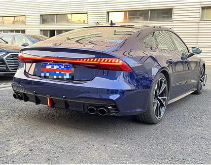 DIFFUSORE POSTERIORE ADATTO PER AUDI A7 C8 2017+ SLINE LOOK SPORTIVO
