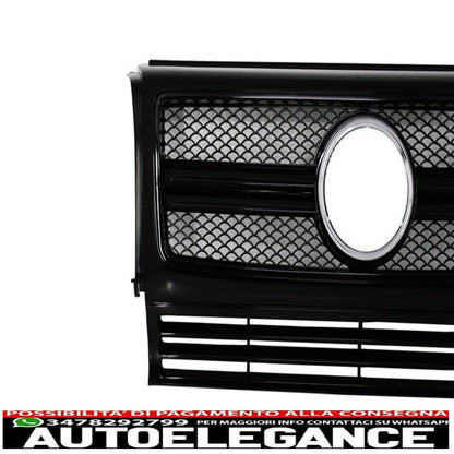 front grill suitable for mercedes g class w463 (1990-2017) new design g65 g63 all black