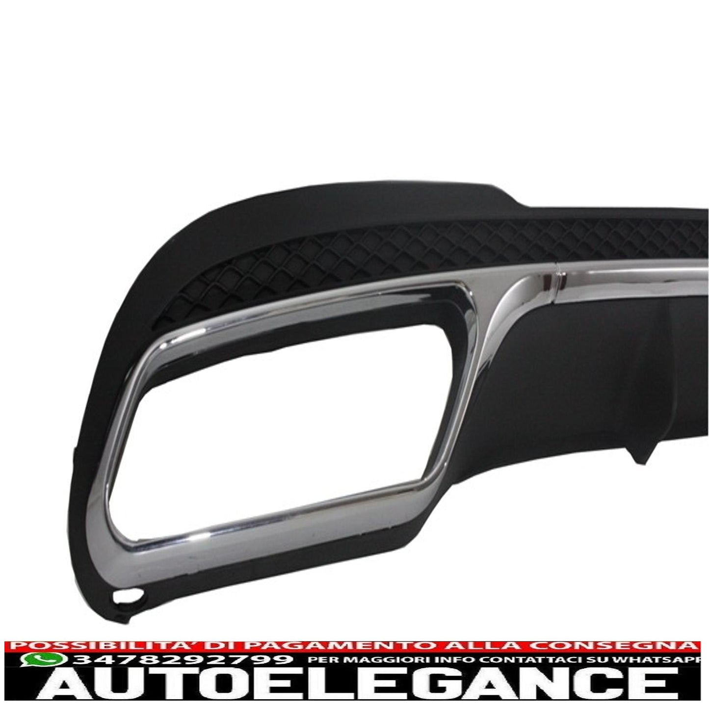diffusore posteriore con terminali di scarico neri adatto per mercedes classe e w212 s212 facelift (2013-2016) solo paraurti pacchetto sportivo