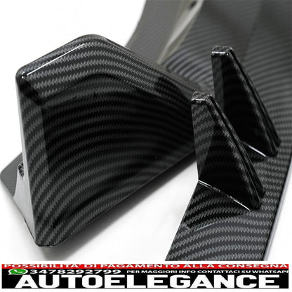 Spoiler aggiuntivo per paraurti anteriore adatto per audi a4 b9 8w s-line (2016-2018) carbon look