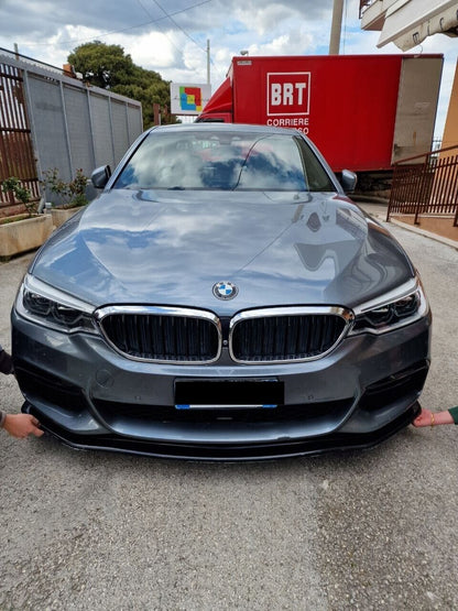 BMW 5 SERIES G30 G31 FRONT BUMPER SPLITTER GLOSS BLACK ABS M5 BLADE