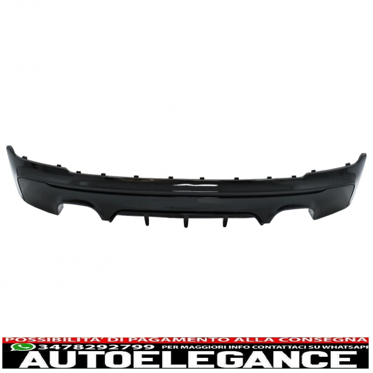 paraurti posteriore spoiler mantovana diffusore doppia uscita con terminali di scarico adatti per bmw serie 2 f22 f23 (2013-) m performance design
