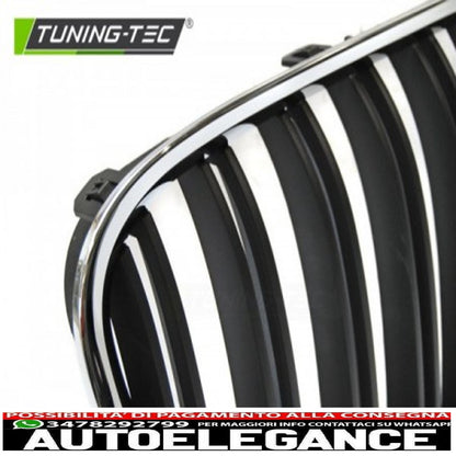 griglia cromata nera doppia barra per BMW F01 09-15