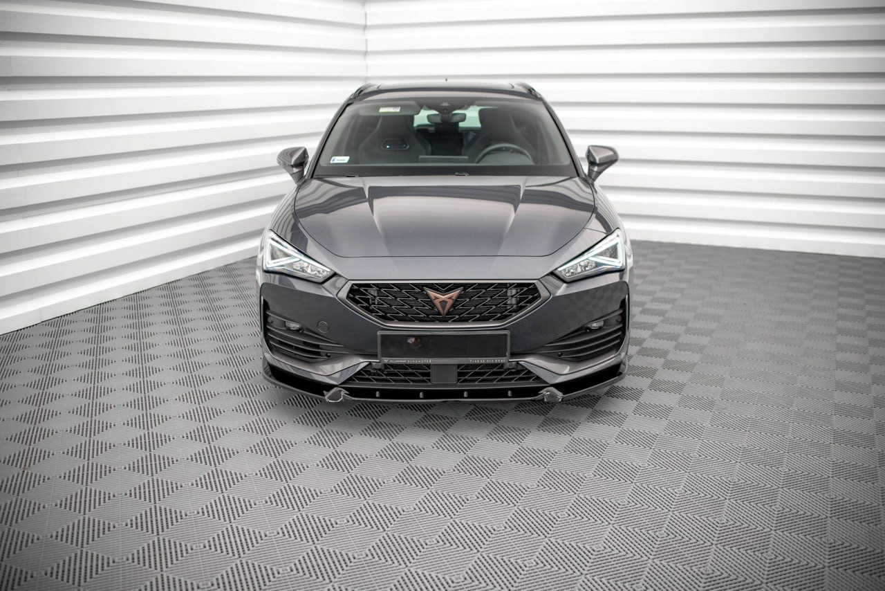 SPLITTER ADATTO PER SEAT CUPRA LEON 2020+ LOOK SPORTIVA NERO LUCIDO