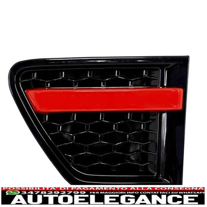 central grille and side air intakes group suitable for land rover sport l320 facelift (2010-2013) autobiography look black red edition