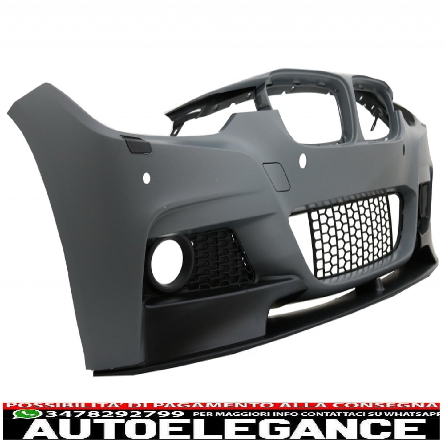 kit carrozzeria completo adatto per bmw serie 3 f30 (2011-2019) design m-performance con doppie punte cromate e parafanghi anteriori e cofano motore