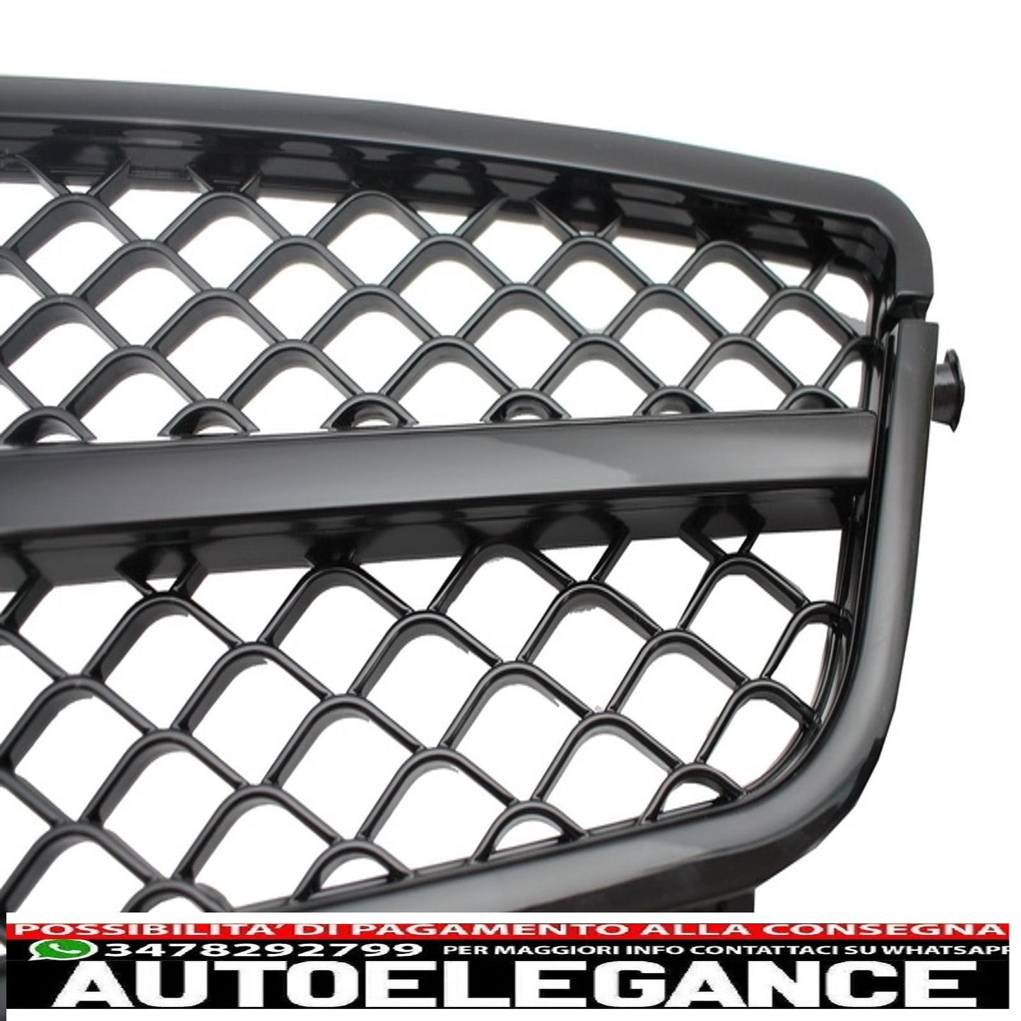 front grille suitable for mercedes c class w204 s204 limousine station wagon (2007-2014) sport piano black 