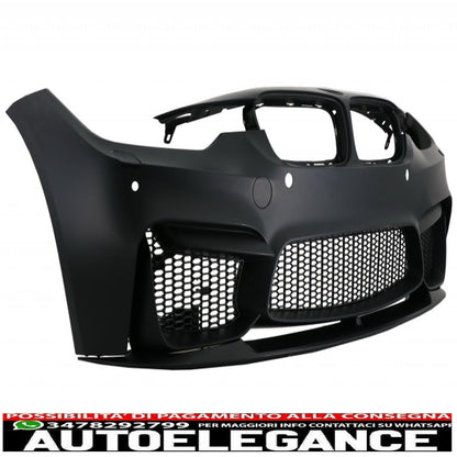 complete body kit suitable for bmw f30 (2011-2019) evo ii m3 cs style without fog lamps with front fenders and bonnet and chrome tips 