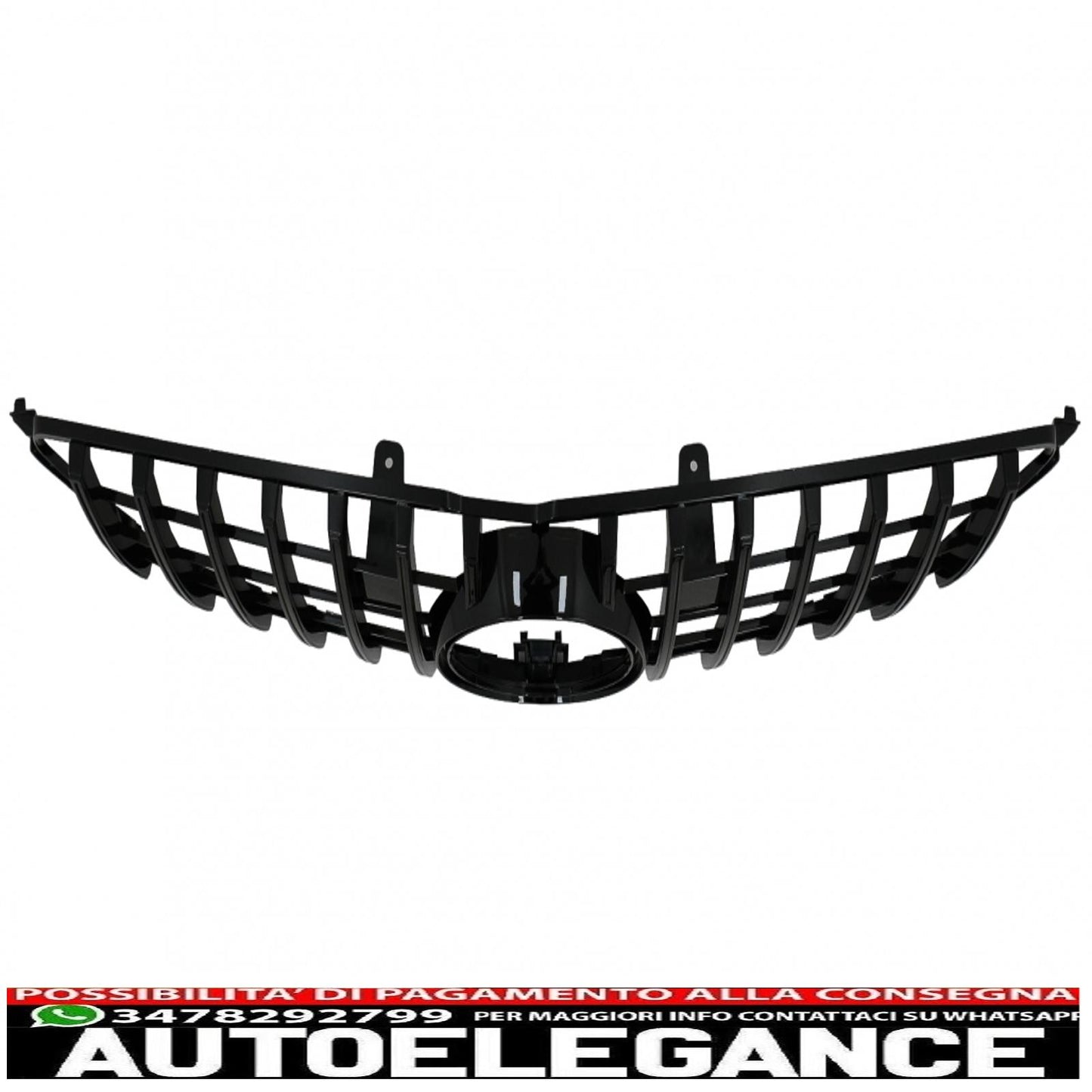 central grille suitable for mercedes gls x166 facelift (2016-2018) gtr design black 